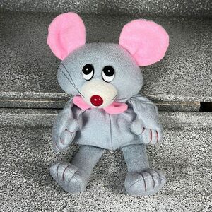 Vintage 1968 America Wego Plush Mouse Stuffed Animal